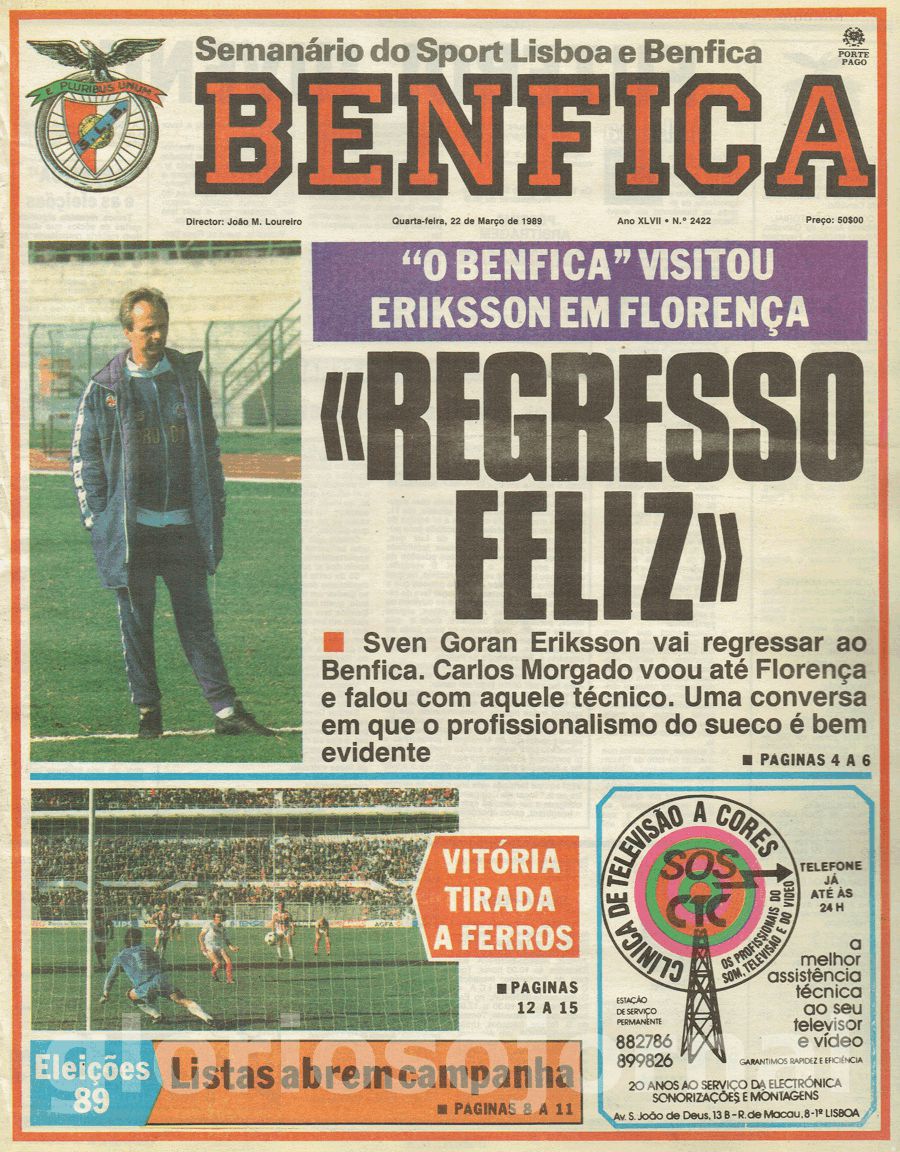 jornal o benfica 2422 1989-03-22